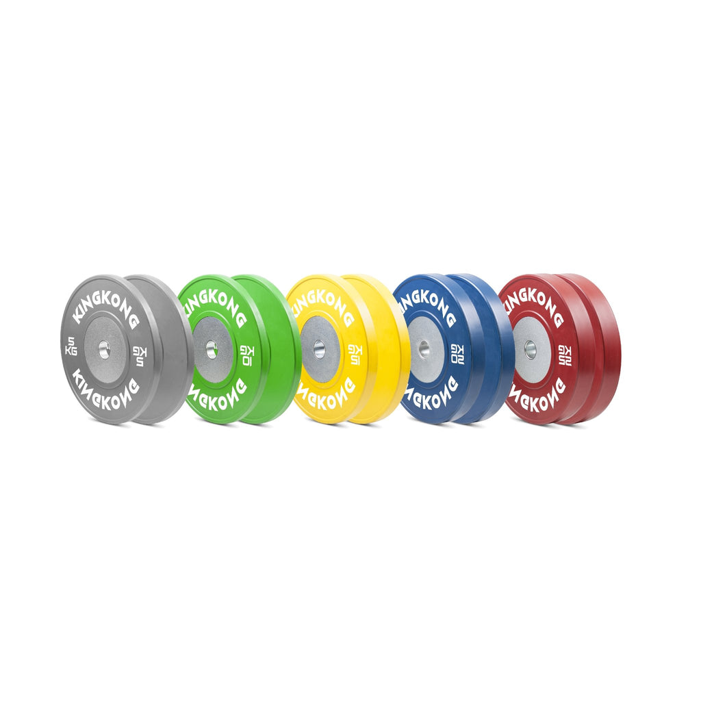 Luxury Competition Bumper Plates Set 150KG - In Stock - Kingkong Fitness