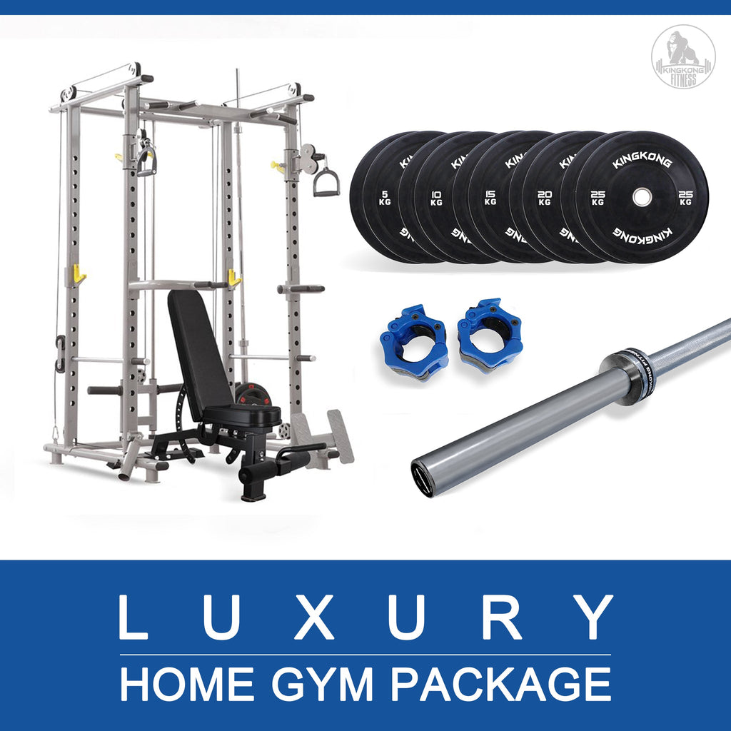 Commercial Power Rack Package - 150kg - Adjustable Bench & 700LB Olympic Bar I IN STOCK - Kingkong Fitness