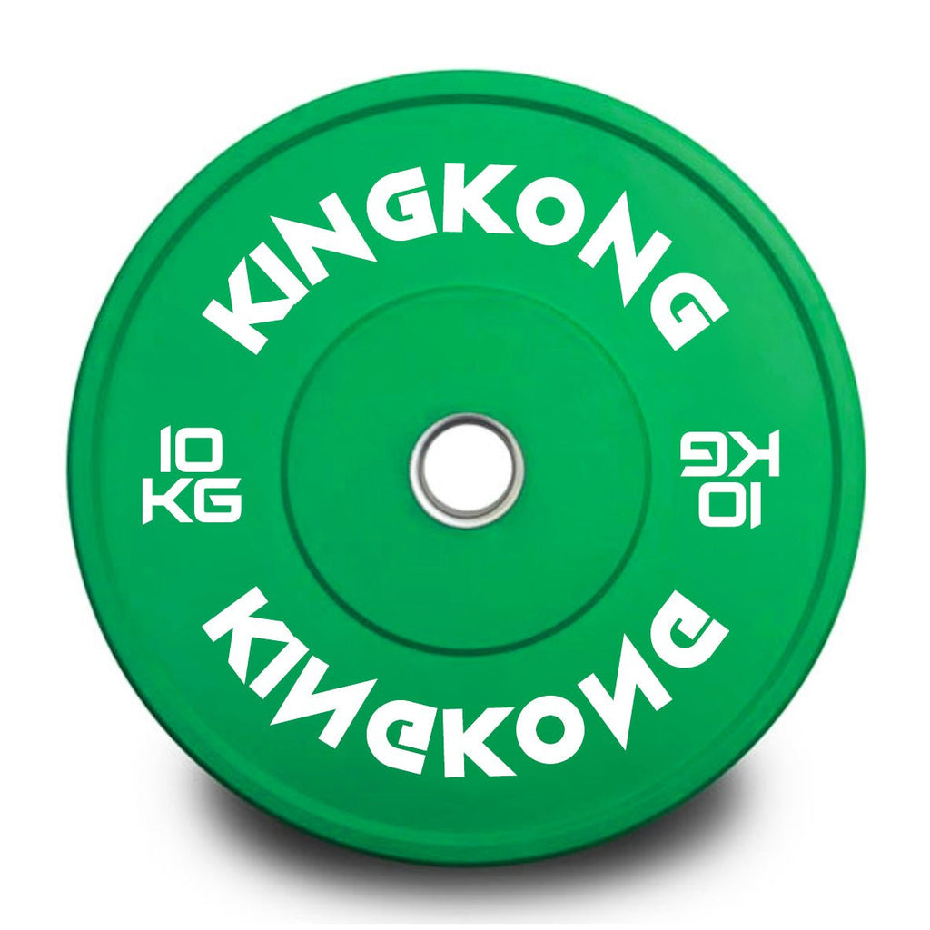 Premium Color Bumper Plates 2 x 10KG - GREEN I In Stock - Kingkong Fitness